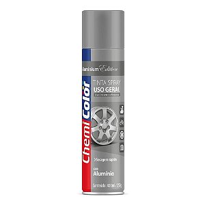 Tinta Spray Uso Geral Alumínio 400ml Chemicolor