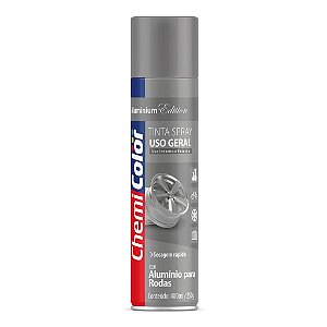Tinta Spray Uso Geral Alumínio Para Rodas 400ml Chemicolor