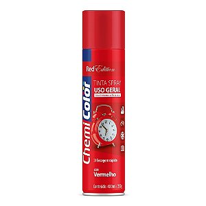 Tinta Spray Uso Geral Vermelho 400ml Chemicolor