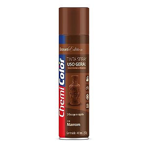 Tinta Spray Uso Geral Marrom 400ml Chemicolor