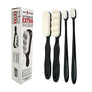 Kit 4 Escovas Extra Macias para Detalhamento SGT