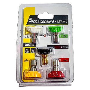 Jogo 5 Bicos Leque 040 (Diam. 1,21mm) SGT