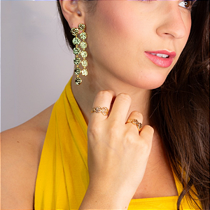 Anel Moedas Banho Ouro 18K - Luminare