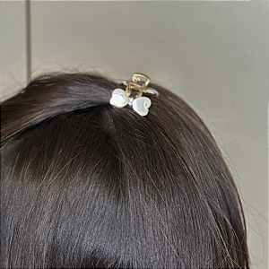 Prendedor de Laço Acetado + Metal Perolado