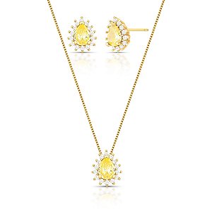 Conjunto Fusion - Banho Ouro 18k