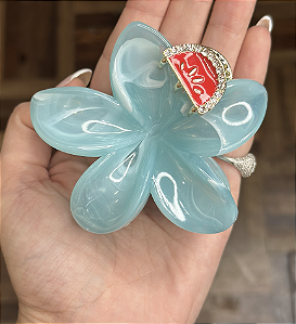 Kit Prendedor Flor Azul + Melancia cravejada