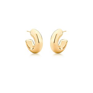 Brinco Argola Lisa Gold - Banho Ouro 18k