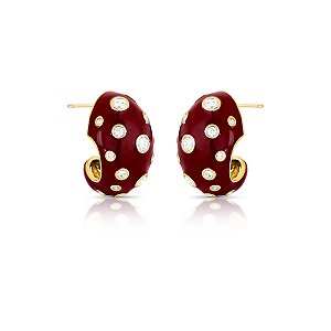 Brinco Cherry - Banho Ouro 18k