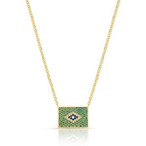 Corrente Brasil - Banho Ouro 18k
