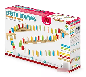 Blocos Coloridos em Efeito Dominó c/ 70 pçs