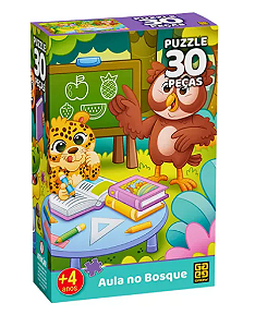 Quebra cabeça aula no bosque c/30 pçs