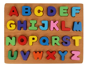 Encaixe divertido letras maiúsculas