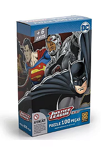 Puzzle Liga da Justiça c/100 pçs