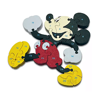 Quebra cabeça alfanumérico Mickey