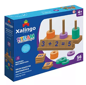 Steam Brincando de Matemática c/56pçs