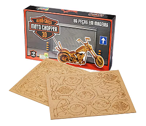 Quebra Cabeça 3D Moto Chopper
