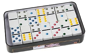 Dominó c/28 pçs Em Estojo De Metal