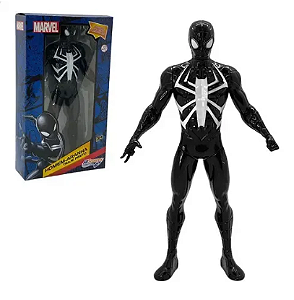 Boneco Homem Aranha Traje Preto Marvel