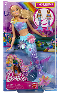 Boneca Barbie Sereia Flores Mágicas