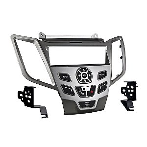 Moldura 1 Din Ford Fiesta Mexicano 2011 A 2013 Prata