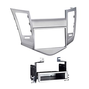 Moldura 2 Din Chevrolet Cruze 2011 A 2016 Prata