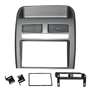 Moldura 2 Din Fiat Linea 2008 A 2014 Prata