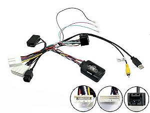 Interface Volante + Câmera de Ré + USB Nissan Frontier Mexicana 17 A 18