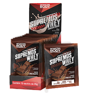 Whey Concentrado Chocolate Supremo´s - Display c/ 15 Sachês de 35g