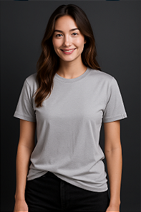 Camiseta Cinza Feminina em Algodão Egípcio GG – NEXTONE