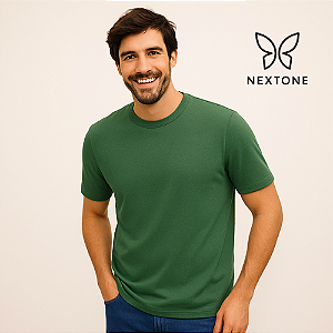 Camiseta masculina algodão egípcio Verde Militar - GG