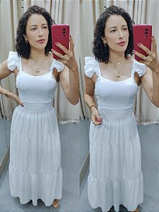 CONJUNTO CROPPED E SAIA LONGA