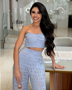 Conjunto Cropped e Calça Prime Tricot