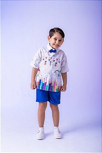 Conjunto infantil Menino formatura Aquarela ABC