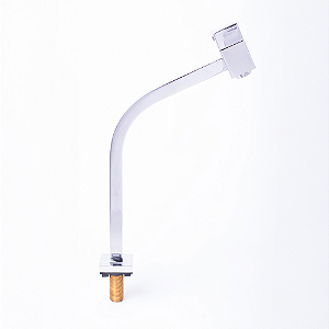 Torneira Quadrada Cuba Fria 45 Graus (Cromada)