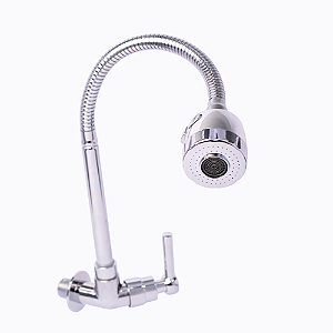 Torneira Gourmet Articulavel Parede Fria Cromada Abs