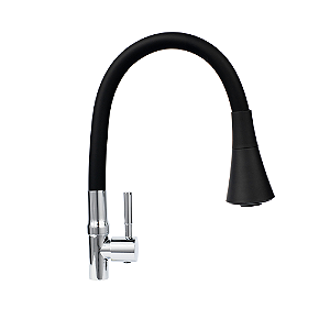 Torneira Cozinha Flexivel Jato Regulavel de Mesa (Preta)