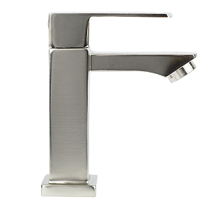 Torneira Banheiro Lavabo Quadrada 1/4 Volta Aço Escovado