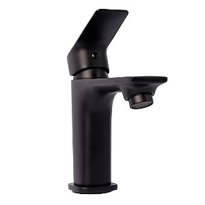 Torneira Banheiro e Lavabo Fria Premium Baixa (Preto Fosco)