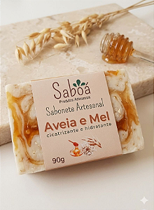 Sabonete Artesanal Aveia e Mel - Ação Hidratante