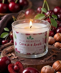 Vela Aromática Cereja e Avelâ