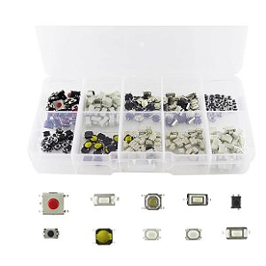 Kit 250 Micro Botoes Botao Interruptores 10 Modelos