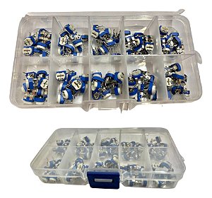 Kit Jogo Cjto Com 100 Potenciometros Rm065 500 Ohm-1m Ohm