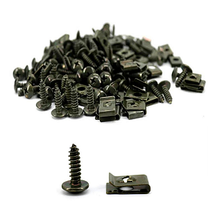 KIT 50 GRAMPOS PRESILHAS E PARAFUSOS  METAL ARRUELA RAPIDA