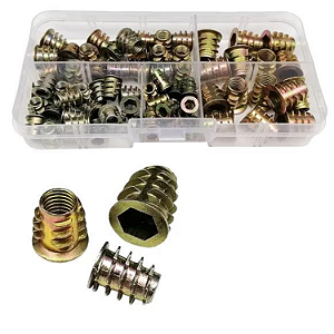 KIT 75 PARAFUSOS PARA MADEIRA SEM CABEÇA HEXAGONAL M4  A M10