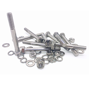 KIT 10 PARAFUSOS MEIA ROSCA PARCIAL SEXTAVADO INOX M8*80MM