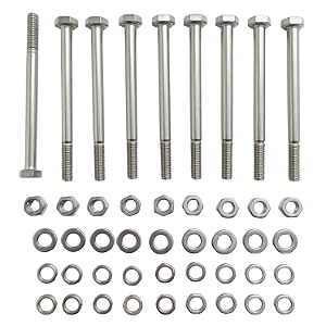 KIT 10 PARAFUSOS MEIA ROSCA PARCIAL SEXTAVADO INOX M6*70MM