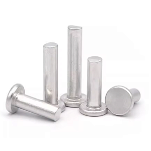 KIT 20 REBITES GRAMPOS MACIÇOS M6 30MM CABEÇA CHATA ALUMINIO