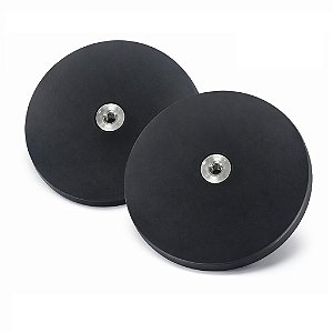 2 BASE EMBORRACHADA IMA NEODIMIO MAGNETICA FIXADOR FORT 66MM