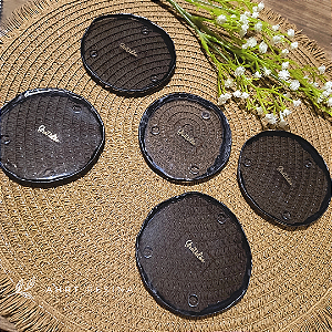 Porta-copos fumê (conjunto de 5 unidades)