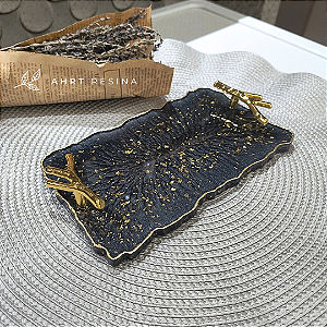 Bandeja geodo com alça de galho